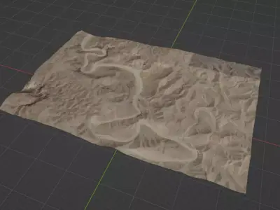 Dessert Racing Track Free low-poly 3D model