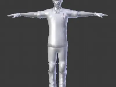 soldier man Low-poly 3D model