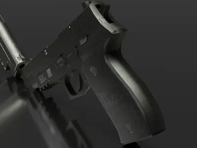 Sig Sauer P226 Low-poly 3D model
