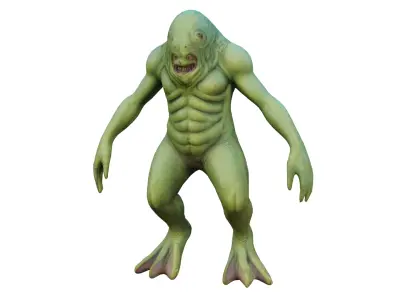 Deep ocean monster Low-poly 3D model