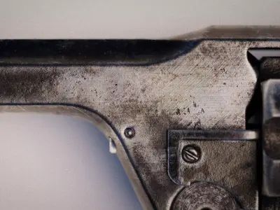 Revolver No2 Mark 1 Low-poly 3D model