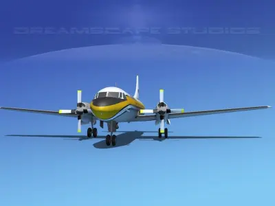 Convair CV-580 Western Tours 3D model
