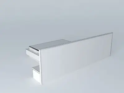 bed wooden shelf Free 3D model