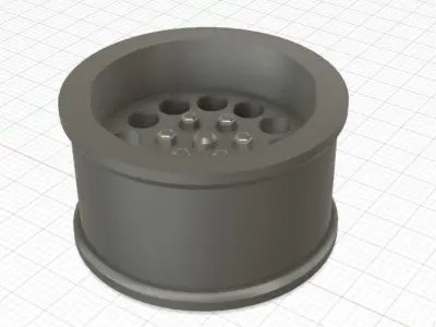 MTX Off-Road Wheel with Tires and Disc Brakes 3D print model