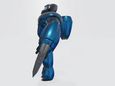 3D rocketman robot 3D model