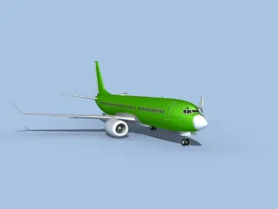 Boeing 737-800 Max Bare Metal 3D model