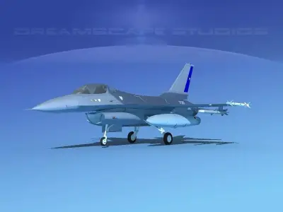 Gen Dyn F-16A Falcon V25 Chile 3D model
