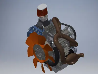 Two stroke roatry engine 3D model