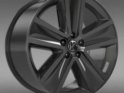 VW CrossPolo 2011 rim 3D model
