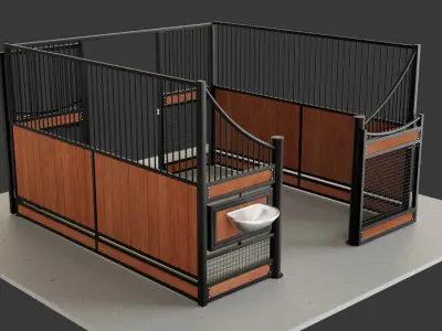 Horse stall 3D model purchase