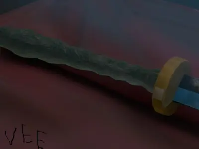 samurai sword katana Low-poly 3D model