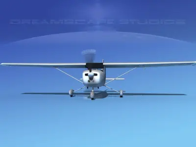 Cessna 152 Commuter Bare Metal 3D model