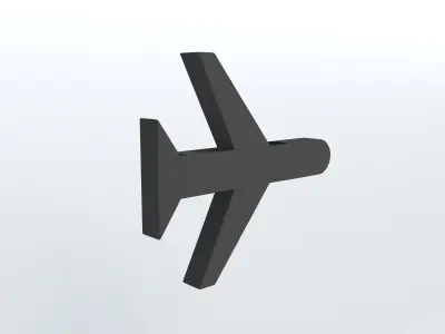 Airplane Mode Symbol v1 001 Low-poly 3D model