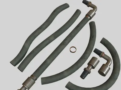 Hydraulic pipeline cloth 3D model