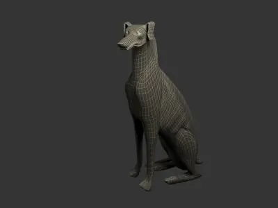 Dog sculpture 3D model