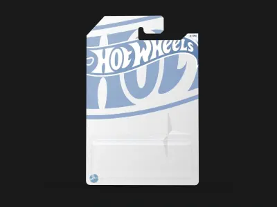 Hot wheels blister packaging long card polestar design Low-poly 3D model