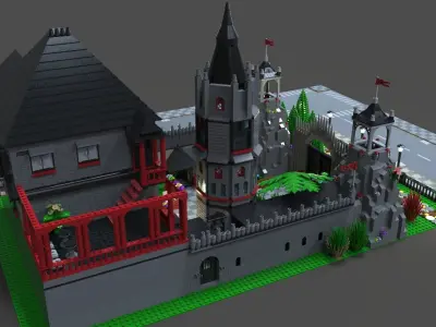 Lego mansion 3D model