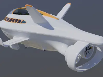 Airship Futuristic 3D model