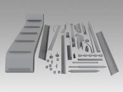 Engineering Parts for conveyors 3D model
