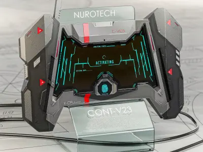 Sci-fi Controller V23 PBR Low-poly 3D model