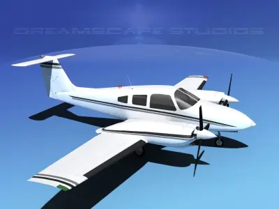 Piper PA-44-180T Turbo Seminole V12 3D model