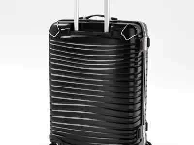 Modern Travel Suitcase Low-poly 3D model