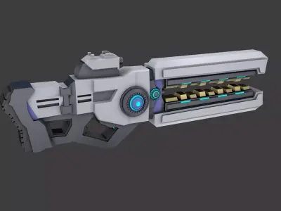 Sci Fi  Gun Low-poly 3D model