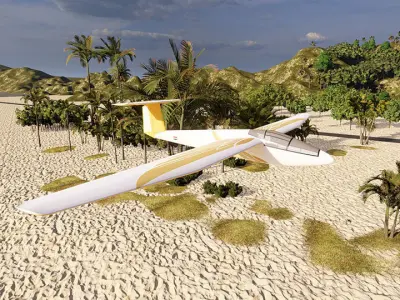 GOLD EAGLE PLANE 3D model