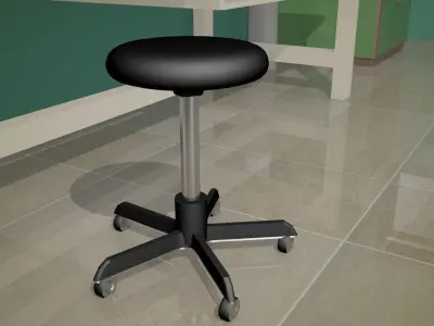 Cartoon Lab Scene 3D model