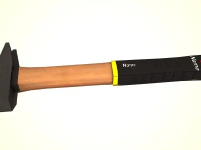 Hammer Low Poly Low-poly 3D model