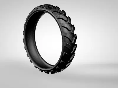 Tractor Excavator Tyre 3D model