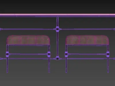 Grayson Bench and Table by Bernhardt Free 3D model
