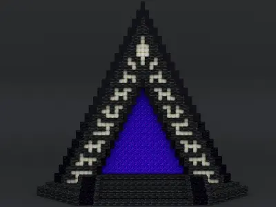 Minecraft Nether portal Free low-poly 3D model