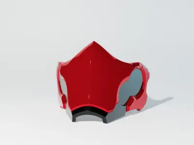 Red Hood Mask Helmet Cosplay STL 3D Print file halfmask 3D print model