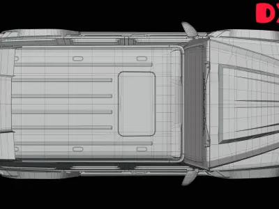 G Wagon Brabus Game Ready 3D Model Low-poly 3D model