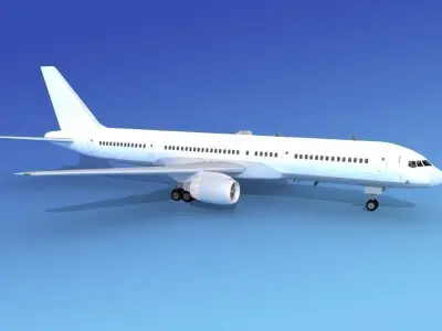 Boeing 757-200 Unmarked 2 3D model