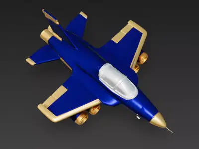 Royal Navy Interceptor Jet 3D Model Low-poly 3D model