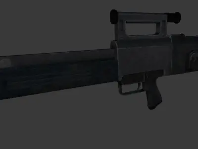Heckler-Koch G11 K2 version Low-poly 3D model