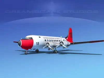 Douglas DC-4 CDF 3D model