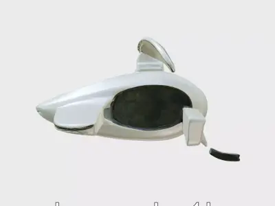 Futuristic Autonomous Flying Taxi Model with Sleek Aerodynami... Low-poly 3D model