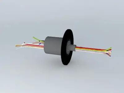 Slip Ring with Flange - 22mm diameter, 12 wires, max 240V @ 2A Free 3D model