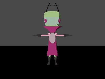 Invader Zim-Unrigged 3D model