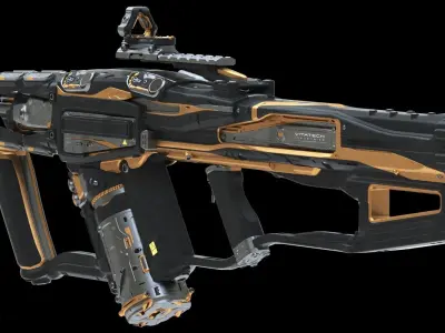 Sci fi laser rifle 3D model