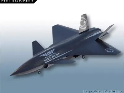 Bayraktar Kizilelma Low-poly 3D model