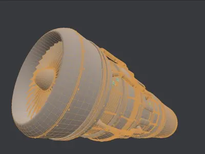 Jet engine 3D model