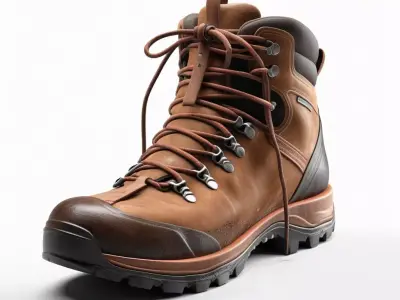 Realistic Outdoor Hiking Boot 3D Model 3D model