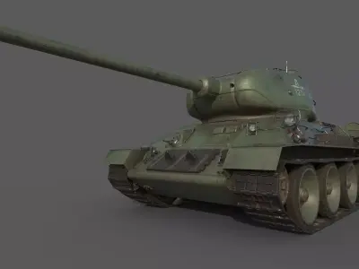 Tank T-34-85 1944 3D model