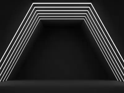 Low Poly Sci Fi Tunnel 3D model