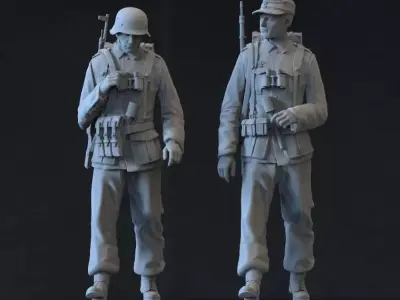 German soldiers 3D print model 4