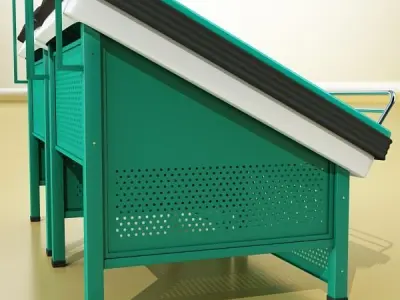 Fruits Stand Store Display Smoothable 3D model